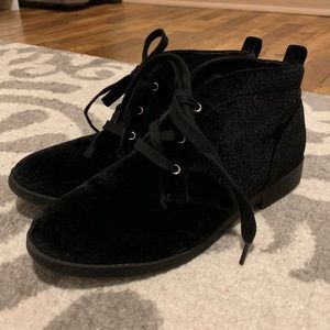Black Velvet Booties